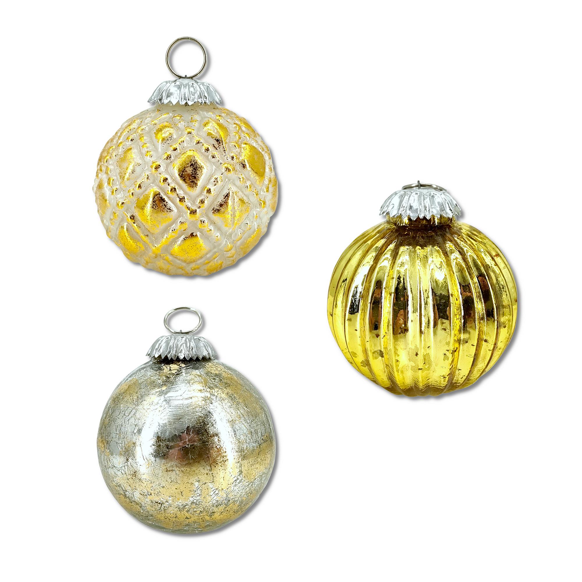 Glas Kugel “Nostalgie” Ø8,5cm – gold